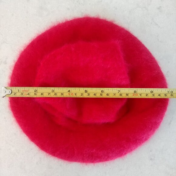 Vintage Parkhurst made in Canada 75% angora red tam hat cap lambswool wool blend - Picture 13 of 13